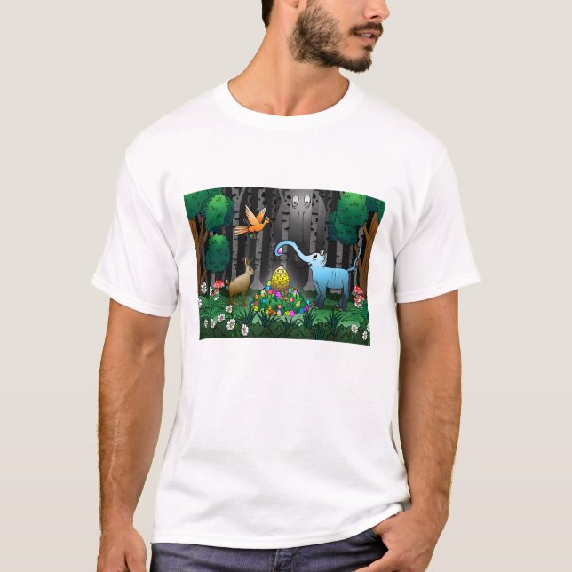 Camiseta Caça ao Ovo de Páscoa Feliz (Frente)