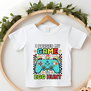 Camiseta Caça ao Ovo de Páscoa para Crianças com Controle d