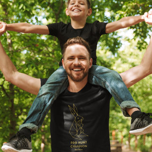 Camiseta Caça ao Ovo de Páscoa - Preto Minimalista Personal