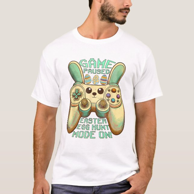 Camiseta Caça ao Ovo Jogador Jogo Pausado (Frente)