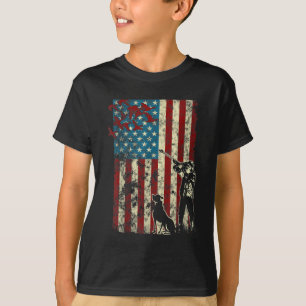 Camiseta Caça ao Pato - Bandeira Patriótica Americana em De