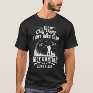 Camiseta Caça ao Pato Com o Pai Cachorro Caçador