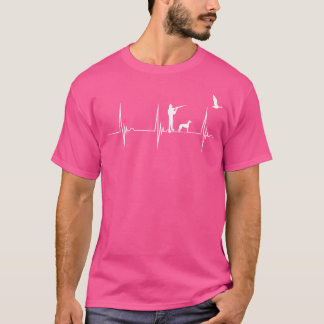 Camiseta Caça ao Pato Coração Batimento Ekg Pulseline Caça