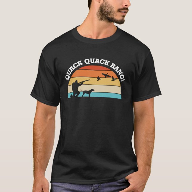 Camiseta Caça ao Pato Quack Bang Quack (Frente)