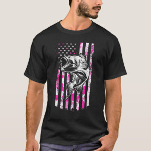 Camiseta Caça ao Robalo de Boca Larga Feminino Bandeira Cam