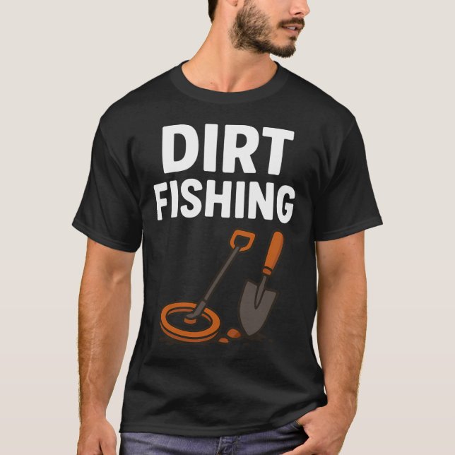 Camiseta Caça ao Tesouro com Detector de Metais Diversão (Frente)