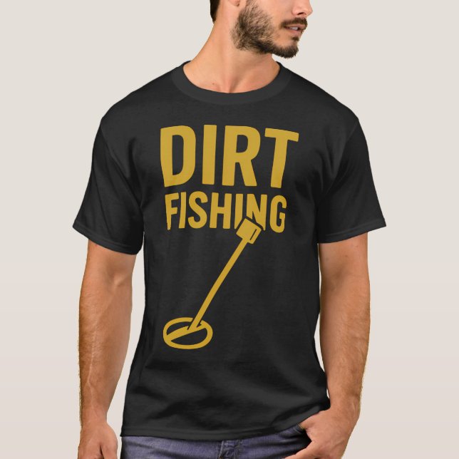 Camiseta Caça ao Tesouro com Detector de Metais Diversão (Frente)