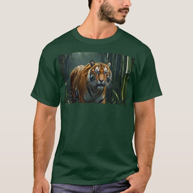 Camiseta Caça ao Tigre em Bambu Grove (Frente)