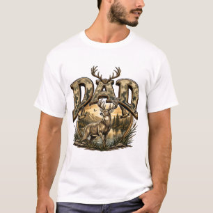 Camiseta Caça ao Veado e ao Pato Camuflado Papai