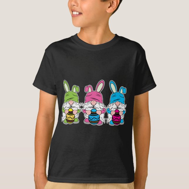 Camiseta Caça aos Ovos Coelhinhos dos Gnomos (Frente)