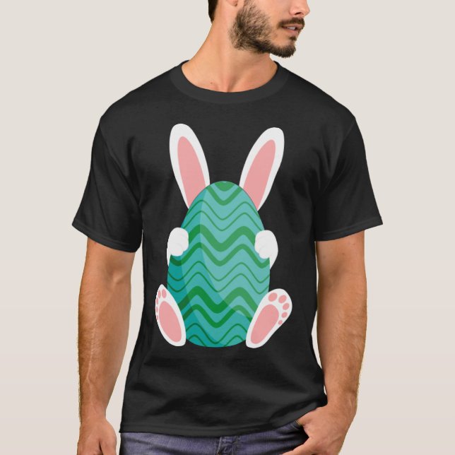Camiseta Caça aos Ovos no Dia do Felz pascoa de Coelhinho d (Frente)