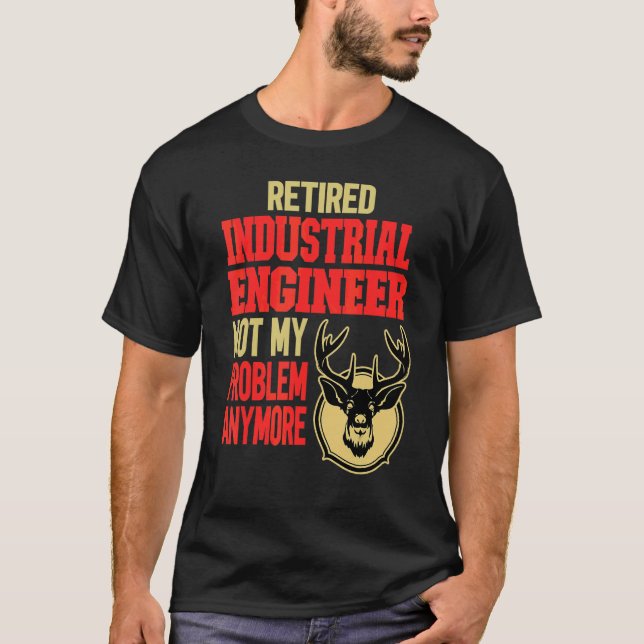 Camiseta Caça aos veados de Engenheiros industriais aposent (Frente)