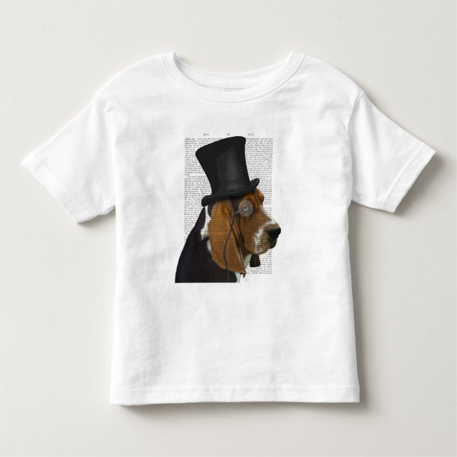 Camiseta Caça-Basset, Caça-Formal e Chapéu (Frente)