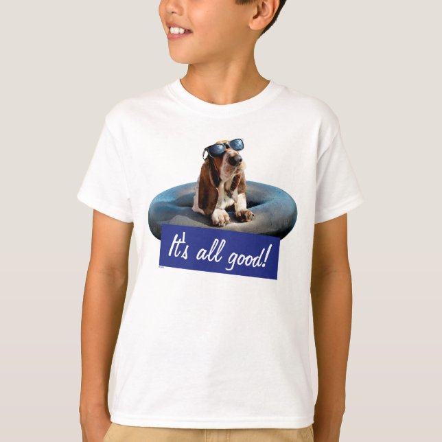 Camiseta Caça-Basset Em Óculos De Sol (Frente)