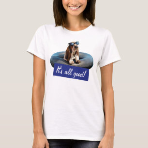 Camiseta Caça-Basset Em Óculos De Sol