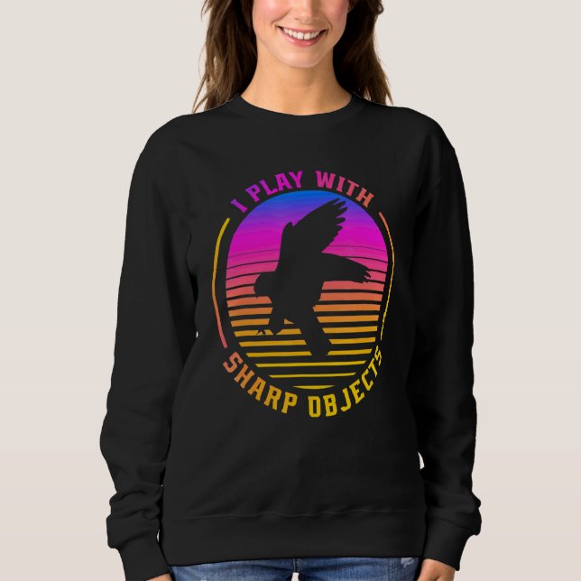 Camiseta Caça com Falcão Eu Brinco Com Objetos Cortantes Pa (Frente)