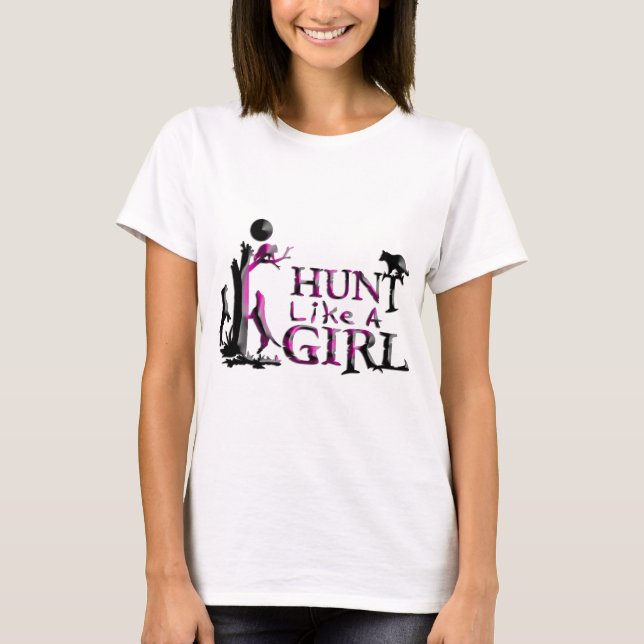 CAMISETA CAÇA COMO UMA CAÇA DO RACUM DA MENINA (Frente)
