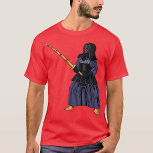 Camiseta Caça de artes marciais japonesas fazendo kendo