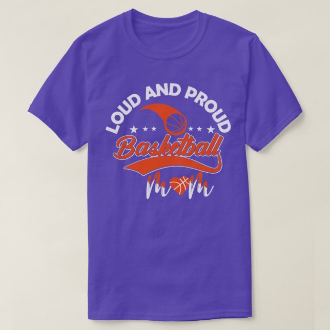 Camiseta Caça de Basquete Louca e Orgulhosa Mãe Basquete (Frente do Design)