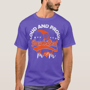Camiseta Caça de Basquete Louca e Orgulhosa Mãe Basquete