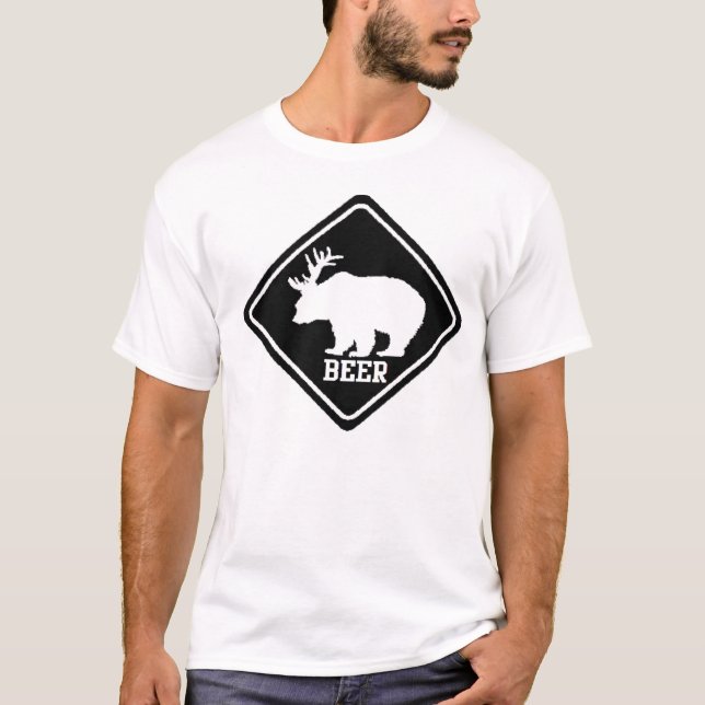 CAMISETA CAÇA DE BEBENDO DE CERVEJA (Frente)