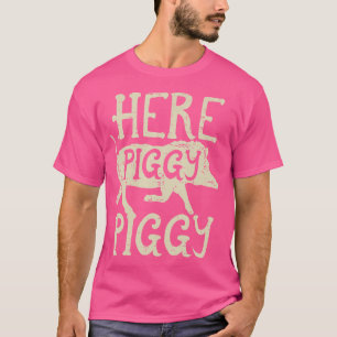 Camiseta Caça De Cachorro Aqui Piggy Funny Boar Wild Hunter