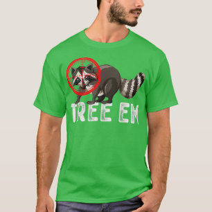 Camiseta Caça De Carneiros Em Funny Vintage Raccoon Caça