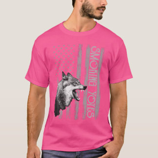 Camiseta Caça de coiote EUA Roupas Bandeira americana Caçad