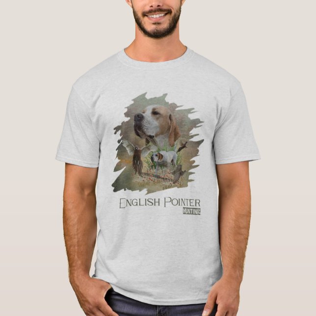 Camiseta Caça de faisão com ponteiros, arte (Frente)