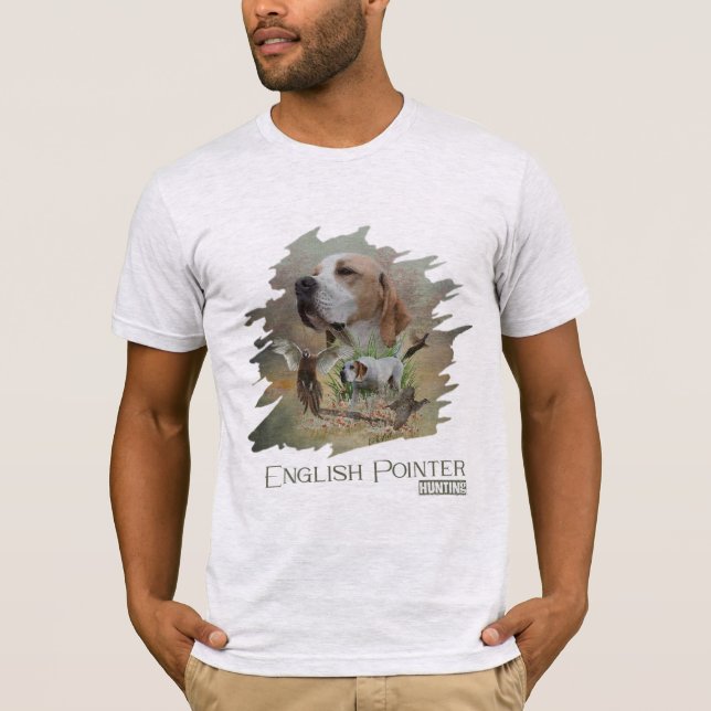 Camiseta Caça de faisão com ponteiros, arte (Frente)