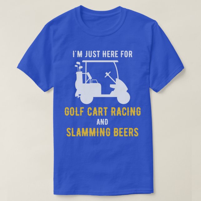 Camiseta Caça de Golfe e Cervejas de Espancamento para Golf (Frente do Design)