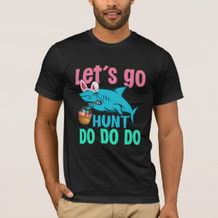 Camiseta Caça De Ovo De Páscoa Com Coelho Azul