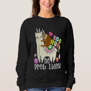 Camiseta Caça De Ovo Sem Prob Llama Bunny Sloth Andando Lla