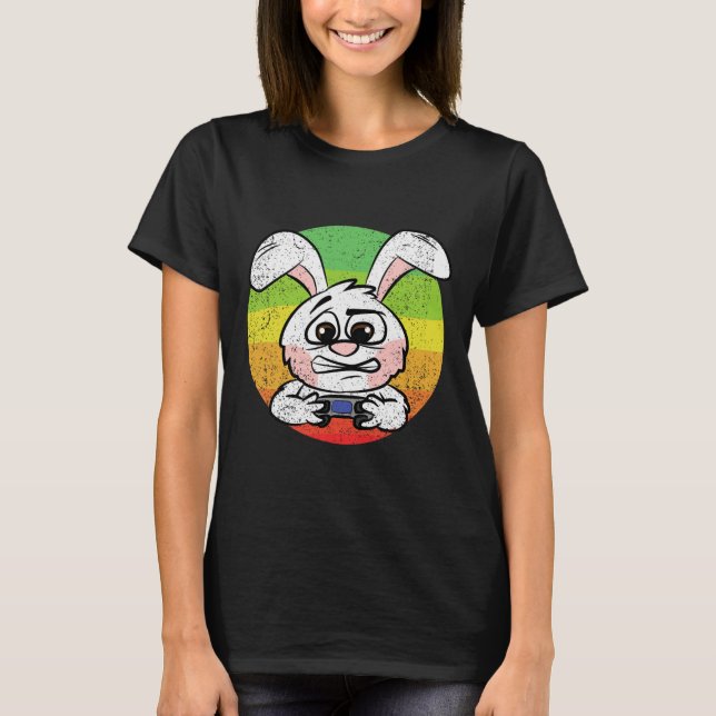 Camiseta Caça de Ovos de Páscoa de Jogos Vídeo-game Control (Frente)