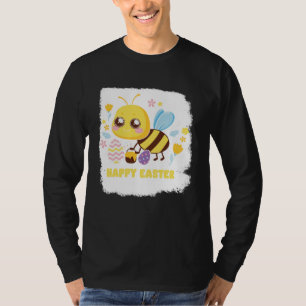 Camiseta Caça de Ovos de Primavera do Coelho abelha Dia Fel