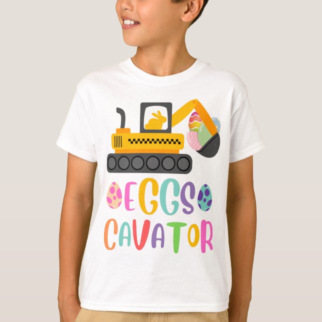 Camiseta Caça de OvosCavator Excavator (Frente)