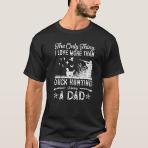 Camiseta Caça de Pato Engraçado com presente de Cão Pai par