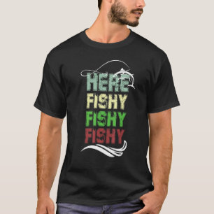 Camiseta Caça de Peixes Pesca Vara de Pescar Pescador