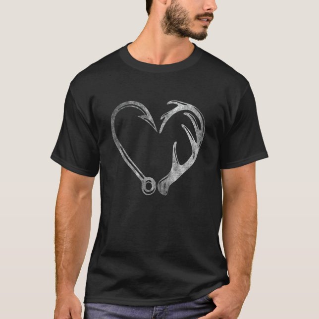 Camiseta Caça de pesca e antílope alce veado derramado (Frente)