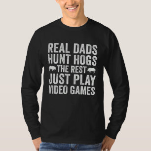 Camiseta Caça de Porcos Pai Caçador Pais de Verdade Caçam P