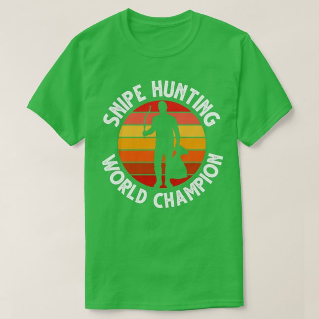 Camiseta Caça de Snipe Campeão Mundial de Caça Funny Snipe  (Frente do Design)