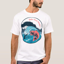 Camiseta Caça de Truta Jacaré no Pântano