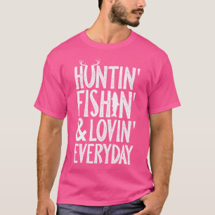 Camiseta Caça Diária E Adorava Caça De Pesca