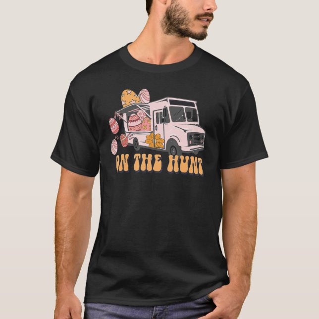 Camiseta Caça Divertida de Ovos de Páscoa em Estilo Retrô V (Frente)