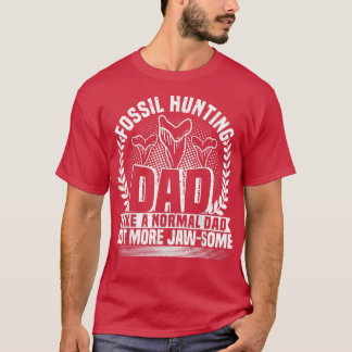 Camiseta Caça Fóssil De Mens, Pai De Caça Fóssil De Tubarão