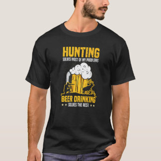 Camiseta Caça Masculina Resolve A Maioria Dos Meus Problema
