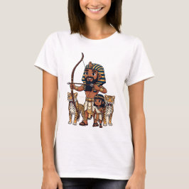Camiseta Caça no Antigo Egito com Leopardos