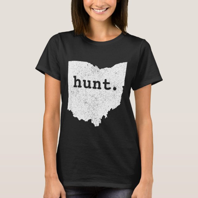 Camiseta Caça Ohio Bowhunting Presente de Caça de Veados do (Frente)