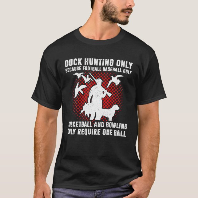 Camiseta Caça Pato Caçadores Engraçado Humor Dizendo Presen (Frente)