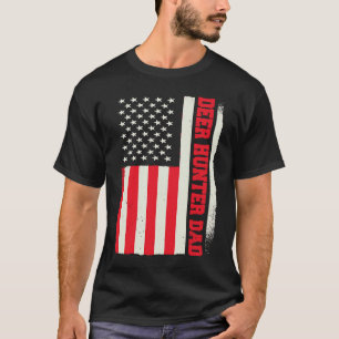 Camiseta Caça Patriótica Caçador Deer Hunter Pai
